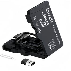 tudidi Zwart -1 Draagbaar -C TF/SD//SDXC//Geheugenkaart/ Kaartlezer & Schrijver, Compact Flash-achtige Adapter Compatibel, voor Smartphones, Tablets, Laptops, - Apparaten (Geen SD/TF)