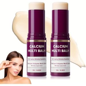2 stuks Multi Balm Stick voor Gezicht, & Nek - Beige Verzorging met D en - Hydraterende & Verstevigende Balsem Voor Gevoeliga/Droge Huid - Resultaten Na En Vóór (Stift Applicator)
