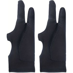 Tekenhandschoenen [2 Verpakkingen] Artist Graphic Tablet Voor IPad Handschoen Palmafwijzing Twee Vingers Rechts Linkerhand Kunsthandschoen