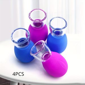 4 stuks gezichts cupping apparaat, liftend effect voor het gezicht, vormgevende en fijne lijntjes verminderen, dubbel gebruik voor lichaam en gezicht, draagbaar thuisbehandelingsgereedschap