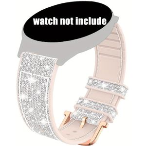 1pc Sparkling Silicone Watch Band, 20/22mm, Compatible With 7/6/5/4/6 Classic/ 40mm/42mm/43mm/44mm/45mm/47mm And /4/3/2 42mm/46mm - Non-water Resistant Strap