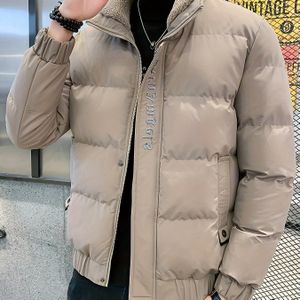 Heren Wintervest - Dik, Warm & Stijlvol met Ritsmanchetten en Zakken, Zwart, Casual Losse Pasvorm voor Koude Weer, Winterkleding