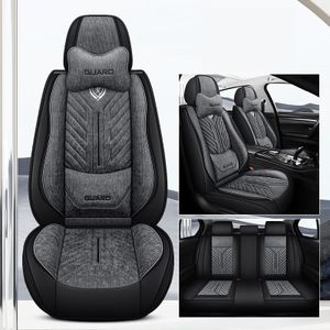 New Chenille Full Enclosure Car Seat Cover Linen Breathable High-end Seat Cover Universal Cushion