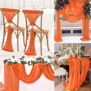 TEMU Oranje set van 10 stuks, Kaasdoek Tafelkleden 35.4 Inch, Boheemse Gaas Servetten, Landelijke Stijl voor Bruiloften, Bruidsdouches, Babyshowers, Verjaardagen, Feestdecoraties, Boogversiering