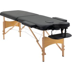 HOMCOM 2 zones houten opvouwbare cosmetische bed/tafel ()
