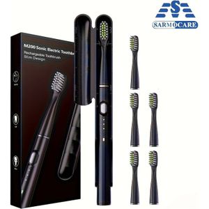 SARMOCARE Elektrische Tandenborstel Automatisch met 5 6 Vervangende Borstelkoppen USB Oplaadbare Tandenborstel voor Mannen en Vrouwen Thuis Reizen, Ideaal voor Cadeau Vaderdag, Moederdag Cadeau