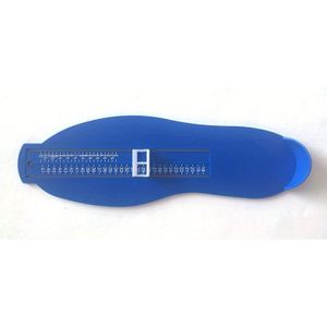 1 stuk Duurzaam Plastic Voetmeetapparaat voor Volwassenen - Gemakkelijk Af te Lezen, Nauwkeurig Voetlengtemeetinstrument in Zwart, Rood, Blauw met Veilige Gespriem
