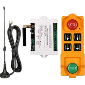 DC12V 24V 36V 4CH Draadloze Afstandsbedieningsschakelaar Radio RF 433MHz Ontvanger met Langeafstand Bedieningsantenne voor Zuigers