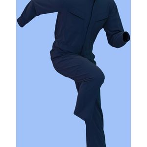 Unisex Kleur Jumpsuit met Opstaande Kraag voor Bouw- en Autoreparatiebedrijf, Praktische Werkkleding met Elastische Tailleband aan de Achterkant, Voorrits Rits, Ritssluitingen Zakken, Maten S-5XL