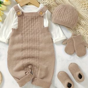 Lente en zomer Nieuwe gebreide onderbroek kleur Hoodie + Schoenen en handschoenen Vier-delige set (exclusief ondergoed), voor buiten