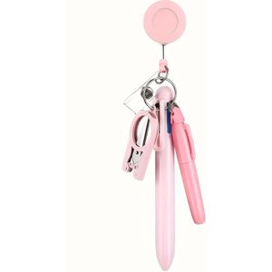 Macaron Verpleegkundige Pennenset Medische Zorg Uitschuifbare Rol Makkelijk Trekken ID-Badge Entertainmentschaar Kaarthouder