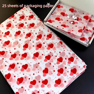 25st Romantisch Rood Hart Tissue , 20"x14" - Ideaal voor Bruiloft, Valentijnsdag, Verjaardagscadeau & Tas Vullen, Feestelijke Feestartikelen, Huwelijksgeschenken