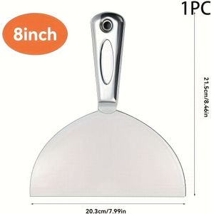 Roestvrijstalen Olieasjeschraper voor Gipsplaatreparatie, Behangverwijdering en Pleistercement Gladstrekken