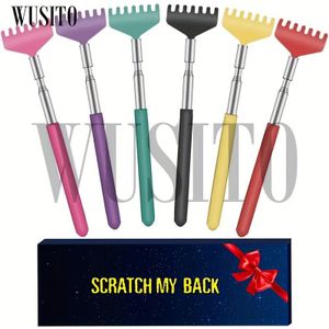 2/6 stuks Rugkrabber, 6 Kleuren, Draagbare Telescopische Massage Cadeau voor Vrienden/Collega's/Familie - Reisbenodigdheden, Ontspanning - Kerstcadeautjes voor Mannen en Vrouwen