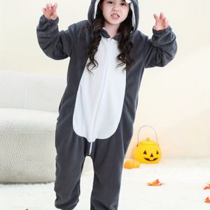 Unisex Cartoon Dierenprint Bodysuit voor Lente/Herfst, Perfect voor Feesten en Vakanties