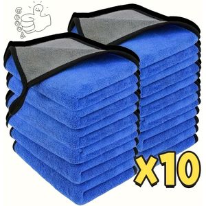 10 stuks Ultra-Fijne Microvezel Auto Wasdoeken - Super Zachte, Kleurvaste, Zeer Absorberende Microvezel Reinigingsdoeken voor Auto Detailing & Drogen, Ideaal Vaderdag Cadeau, Duurzame Stof