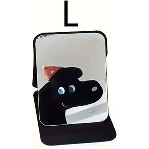 maten draagbare schoonheidsspiegels, opvouwbare make-upspiegel met PU-standaard, geschikt voor gebruik in het slaapzalen en op het bureau