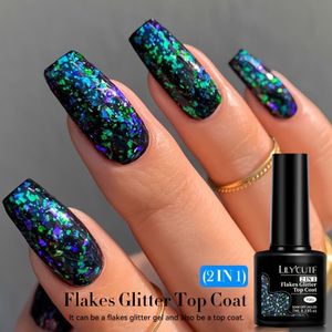LILYCUTE 7ml 2-in-1 Glitter Nagelgel Lak Nagelgel Art Gel Schitterende Gel voor Vrouwen Cadeaus
