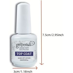 1pc 15ml Geen Wipe Gel , Shine Finish En Langdurig, Soak Off LED Nagel Lamp Gel Geschenken Voor Vrouwen