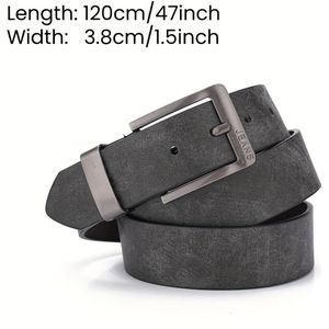 BH Heren Multikleur PU Leren Riem met Metalen Snap Gesp - Casual & Zakelijke Stijl, Duurzame Maat voor Dagelijkse Kleding