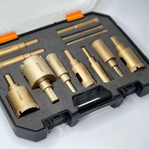 12pcs Diamond Coated Drill Bit Set, 6- Kit For Glass, Marble, Granite, Stone, Tile & Ceramic - Hand Tools