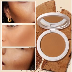 6-Kleur Matte Shimmer Pressed Powder Bronzer Palette - Langhoudende Boterzachte Zonbeschenen Finish, Zijdezachte Contour & Highlighter met Spiegel, Make-up Palette, Strakke Verpakking