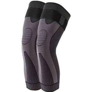 2 stuks Compressie Knie- & Beenmouwen met Versterkte Ondersteuningsbanden - Ademend, Warm voor Sport, Hardlopen, Basketbal, Volleybal, Golf | Ideaal Geschenk voor Dierbaren