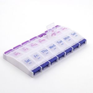 Pillenorganizer met drukknop: artritisvriendelijk met compartimenten en doorzichtige deksels voor medicijnen, en meer!