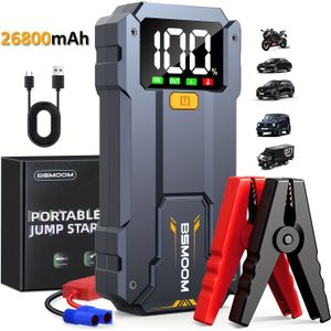 7000a Car Jump Starter With Led Flashlight, Large Lcd Screen, 12v Car Emergency Battery , Jump Box, Portable Charger Power Bank