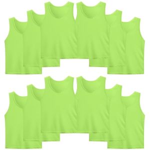 Chengmengzhi OBM 12 stuks Mesh Anti-Zwaartekracht Voetbal Basketbal Trainingsvest voor Volwassenen, Sportuitbreidende Activiteitsteam Shirt Reclameshirt