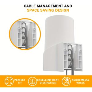 Voor X68/XE75/XE75 Pro/AXE5300/Deco 6E 6 Systeem Wandbeugel, Ruimtebesparende Wi-Fi Versterker Wandbeugel Fixer, Kabelopslagrek, Mestvrij, Gemakkelijk te installeren 1pc