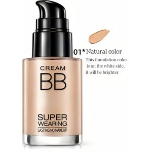 BB Cream Vloeibare Foundation - Super Slijtvast, Langdurige Vlekkeloze Afwerking, Hydraterend & Isolerend, Medium , Matte Afwerking voor Alle Huidtypes - Ideaal Vakantiegeschenk voor Vrouwen