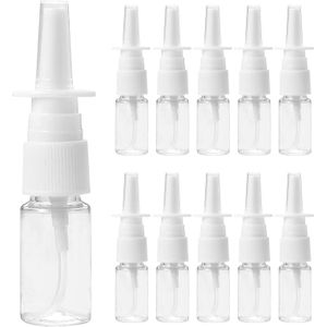 10 lege neussprayflessen, 10 ml herbruikbare sprayfles, plastic neusspray, fijne mist sprayfles voor lotion, parfum, etherische olie, etc.