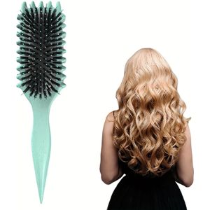 Haarkrulborstel, Ontklit- en Kruldefiniërende Borstel, voor Mannen en Vrouwen, met de Meest Scheur- en Krulafscheiding