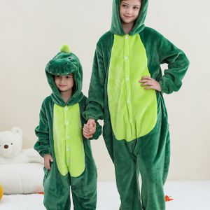 Flanellen Kinderhoodie met Dierenprint, Perfect voor Herfst/Winter, Koud Weer Outfit,Herfstkleding,Ruime Onesie,Wasbaar in de machine,Comfortabele Stof,Kinder Romper,Lange Mouwen Romper