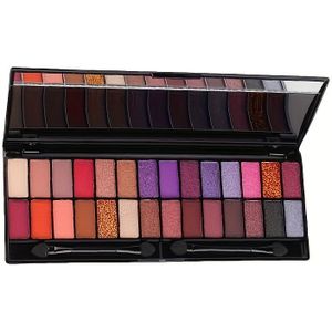 28-Tinten Oogschaduwpalet met Matte & Glanzende Afwerking - Langhoudende Kleuren, Alles-in-Één Make-up Palet voor Dagelijks Gebruik, Feestjes en Bruiloften, Sleek Ontwerp, Levendige Pigmentatie