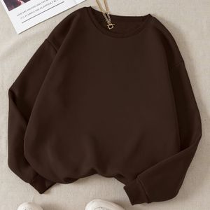 Dames Casual Sweatshirt met Lange Mouwen en Ronde Hals - Zachte, Rekbare Pullover met Kleur, Regular Fit voor Herfst/Winter, Casual Kleding, Trui voor Dames