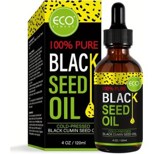 Koudgeperste Zwarte Zaadolie van 30ml/60ml/120ml, Rijk aan Omega 3, 6, 9, Hydraterend voor Haar en Lichtbeige, Geschikt voor Zowel Mannen als Vrouwen