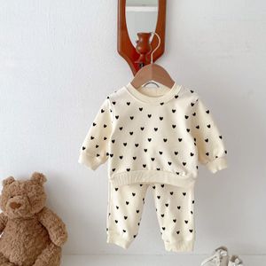 Meisjes Sportieve Print Sweatshirt Set met Lange Mouwen voor Lente/Herfst, Ideaal voor Buiten