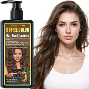 Instant Koffie Haarverf Shampoo 100% Grijsbedekking, Magische 15 Minuten Geschikt voor Alle Typen, voor Vrouwen en Mannen, Haarverf Conditioner, Gemakkelijk te Gebruiken