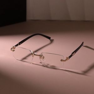 Randloze Rechthoekige Brillen voor Mannen & Vrouwen - Geïnspireerd, Heldere Lenzen, Zinklegering Montuur