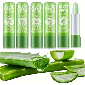 5 stuks 24-uurs langdurige kleurveranderende lipbalsem met magische lippenstift-effect, aloë vera lipbalsem