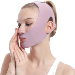 Verkoelende slaapgezichtsmasker, opkrikband voor dubbele kin, V-vormige slaapgezichtsbelt