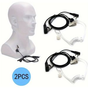 2 stuks Walkie Talkie Oortelefoon met Microfoon voor BaoFeng Radio Headset voor Baofeng BF-888S Arcshell H-777 RT21 RT22 Kenwood 2-Weg Radio
