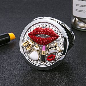 1pc Dubbelzijdige Compacte Spiegel voor Reizen en Make-up - Draagbaar en Handig voor Vrouwen