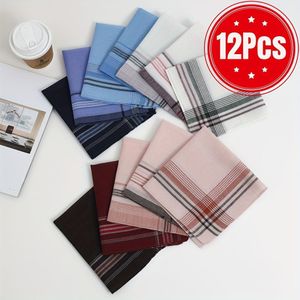 12st Heren Katoenen Zakdoeken - Zacht Elegante Geometrische , Diverse Kleuren, Premium Katoen voor Bruiloften, Gala's, Feesten, Vaderdag & -Patricks Dag Geschenken