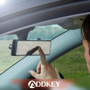 Spiegel Dashcam met Ingebouwde WiFi & GPS 12" Achteruitkijkspiegel voor Auto's en Vrachtwagens, Nachtzicht, Parkeermonitoring, Voorste Camera 4K & Achtercamera 1080P