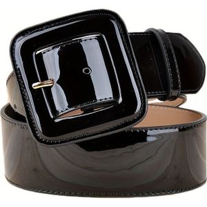 Dames Brede Riem Mode Geschilderde Imitatieleer Riem | Veelzijdige Decoratie Bijpassende Rok Jas, Echt Imitatieleer en, Legering Gesp