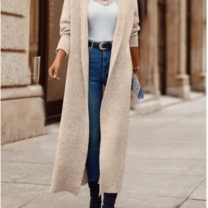 Stijlvolle Herfst-Winter Nieuwe Lange Cardigan Trui Jas met Elegant Ontwerp en Lange Mouwen