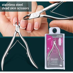 Professionele roestvrijstalen schaar voor dode huid - Scherp mes, snel trimmen, 5 mm klem, geschikt voor nagels en teennagels, unisex, geen geur